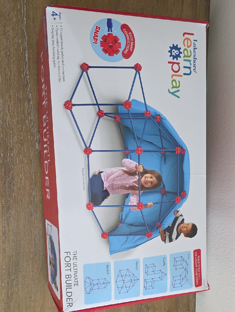 Learn & Play Blue Fort Builder Kids Playset